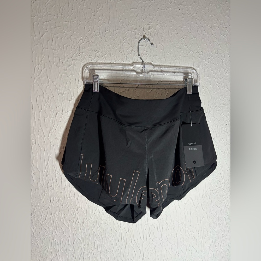 NWT Lululemon Speed Up MR Lined Short 4" *Graphic
